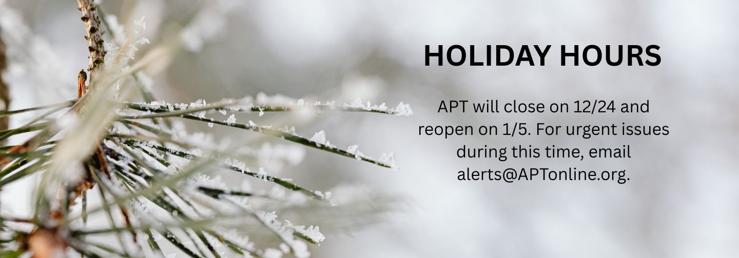APT Holiday Hours