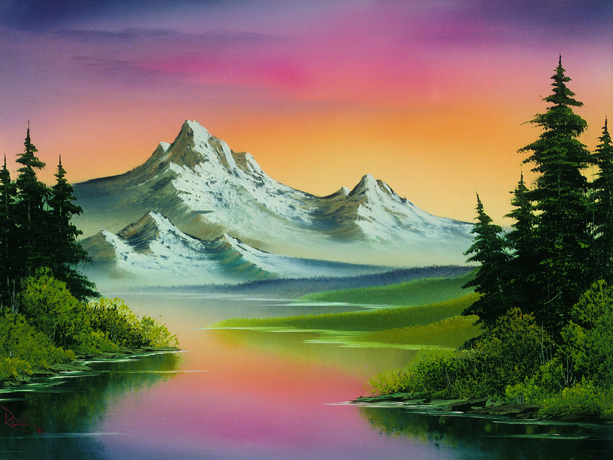 Bob Ross Painting Featured In Presidential Library