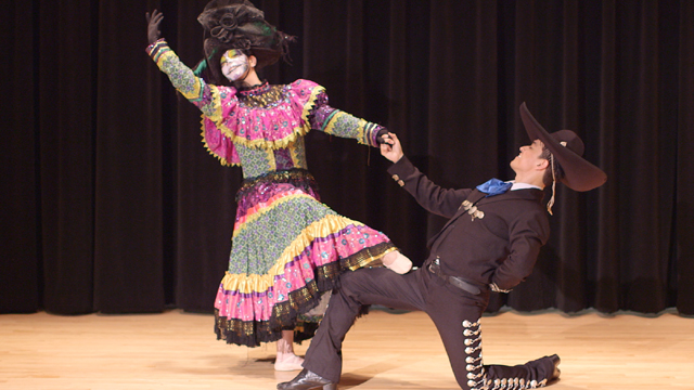 In preparation for Dia de los Muertos, Mickela learns traditional Mexican folk dance.