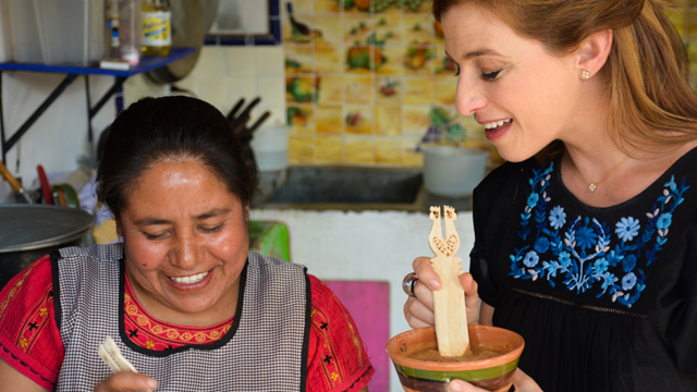 Oaxacan chef Abigail Mendoza shows Pati her dedication to preserving the pre-Hispanic techniques and recipes of her Zapotec ancestors