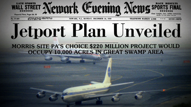 Jetport headline in the Newark Evening News in December 1959