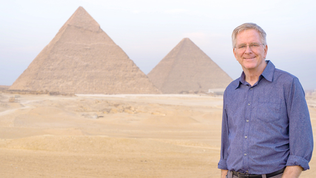 Rick at the pyramid complex at Giza, Egypt.